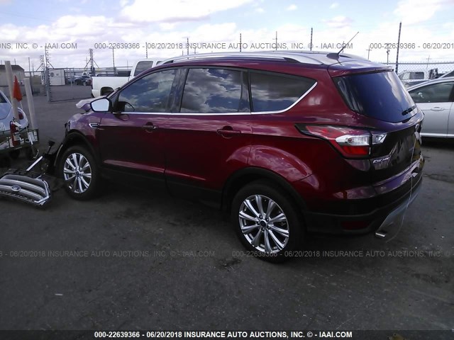 1FMCU0JD3HUF07204 - 2017 FORD ESCAPE TITANIUM RED photo 3