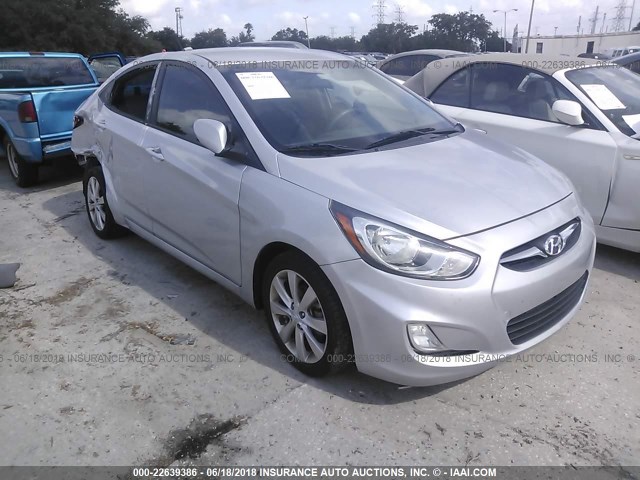 KMHCU4AE0DU461311 - 2013 HYUNDAI ACCENT GLS/SE GRAY photo 1