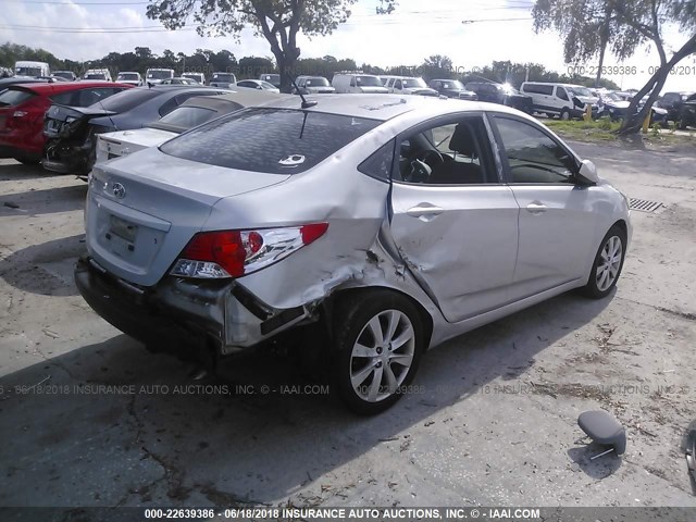 KMHCU4AE0DU461311 - 2013 HYUNDAI ACCENT GLS/SE GRAY photo 4