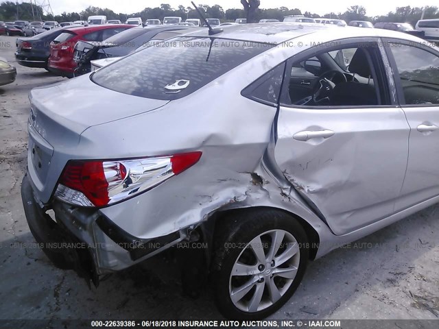 KMHCU4AE0DU461311 - 2013 HYUNDAI ACCENT GLS/SE GRAY photo 6