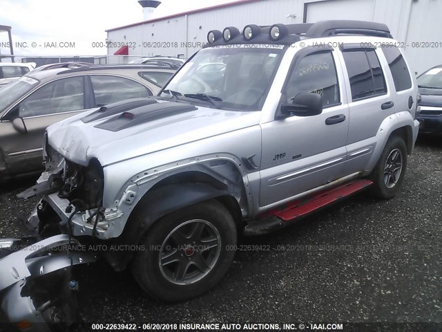 1J4GL38K93W533280 - 2003 JEEP LIBERTY RENEGADE SILVER photo 2