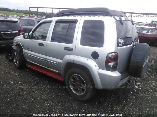 1J4GL38K93W533280 - 2003 JEEP LIBERTY RENEGADE SILVER photo 3