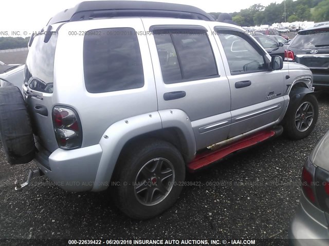 1J4GL38K93W533280 - 2003 JEEP LIBERTY RENEGADE SILVER photo 4