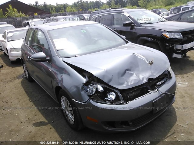WVWAB7AJ2CW096536 - 2012 VOLKSWAGEN GOLF GRAY photo 1