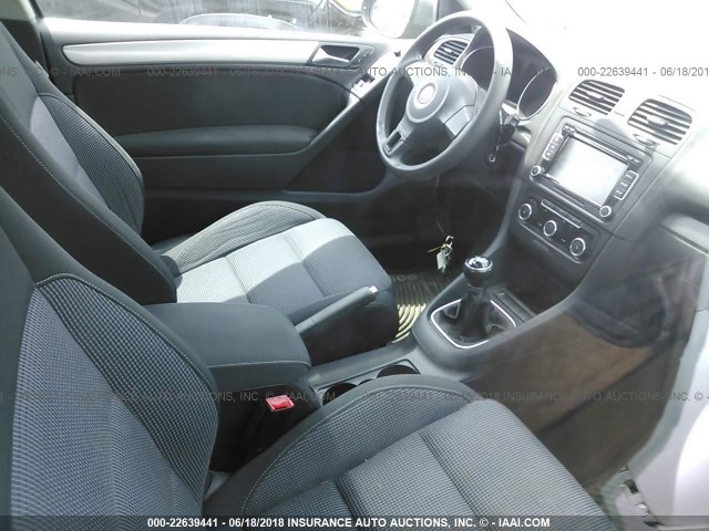 WVWAB7AJ2CW096536 - 2012 VOLKSWAGEN GOLF GRAY photo 5