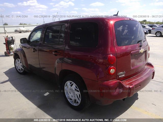 3GNCA13D48S707130 - 2008 CHEVROLET HHR LS MAROON photo 3