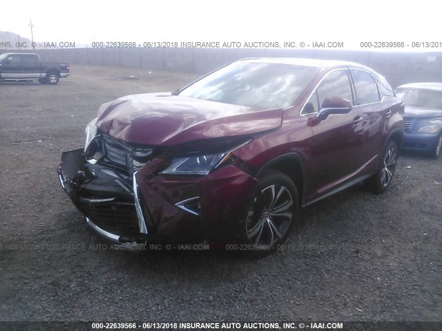 2T2ZZMCA2HC063588 - 2017 LEXUS RX 350/BASE/F SPORT RED photo 2