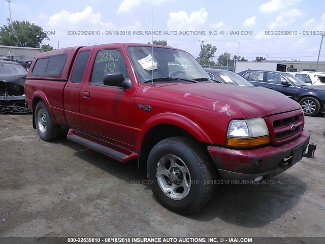 1FTZR15X8XTA78608 - 1999 FORD RANGER SUPER CAB RED photo 1