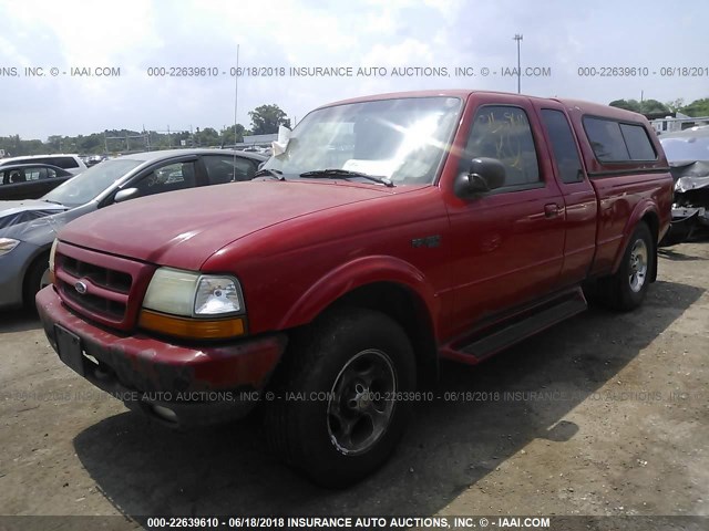 1FTZR15X8XTA78608 - 1999 FORD RANGER SUPER CAB RED photo 2