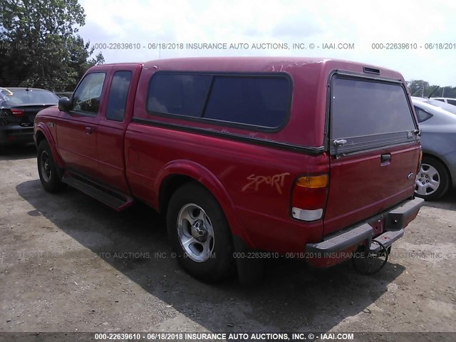 1FTZR15X8XTA78608 - 1999 FORD RANGER SUPER CAB RED photo 3