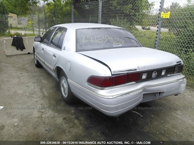 2MECM74W8NX728701 - 1992 MERCURY GRAND MARQUIS GS SILVER photo 3