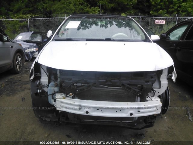 2FMDK3KCXBBB52630 - 2011 FORD EDGE LIMITED WHITE photo 6