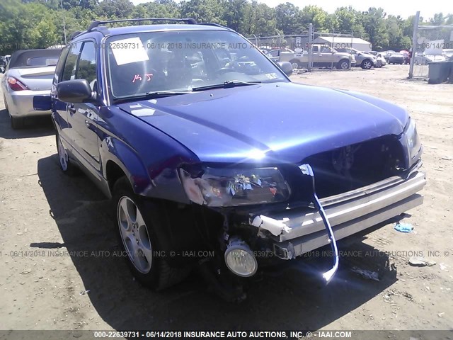 JF1SG656X4H755528 - 2004 SUBARU FORESTER 2.5XS Көк фото 6