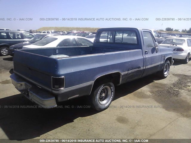 1GCDC14HXEJ104933 - 1984 CHEVROLET C10 BLUE photo 4