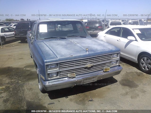 1GCDC14HXEJ104933 - 1984 CHEVROLET C10 BLUE photo 6