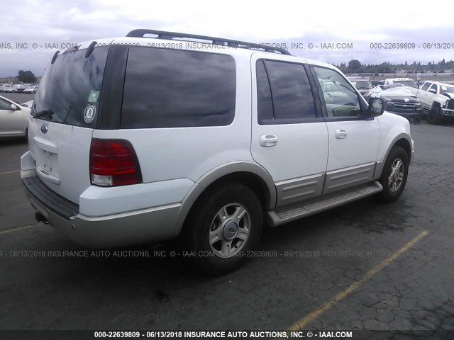 1FMFU18555LA41570 - 2005 FORD EXPEDITION EDDIE BAUER WHITE photo 4