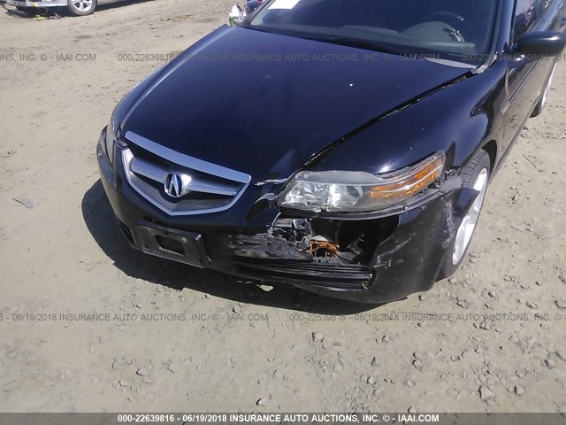 19UUA66226A056360 - 2006 ACURA 3.2TL BLACK photo 6