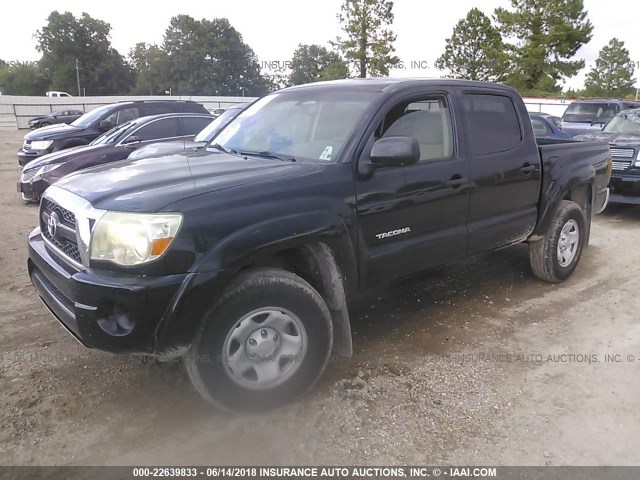 5TFJX4GN8BX003795 - 2011 TOYOTA TACOMA DOUBLE CAB BLACK photo 2