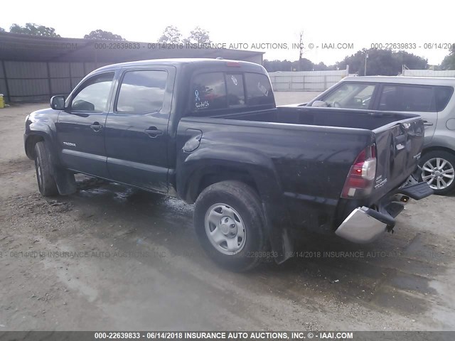 5TFJX4GN8BX003795 - 2011 TOYOTA TACOMA DOUBLE CAB BLACK photo 3