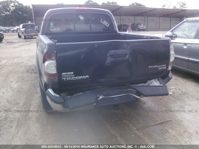 5TFJX4GN8BX003795 - 2011 TOYOTA TACOMA DOUBLE CAB BLACK photo 6