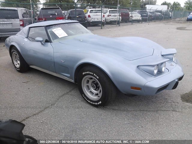 1Z37X7S423913 - 1977 CHEVY CORVETTE  Light Blue photo 1