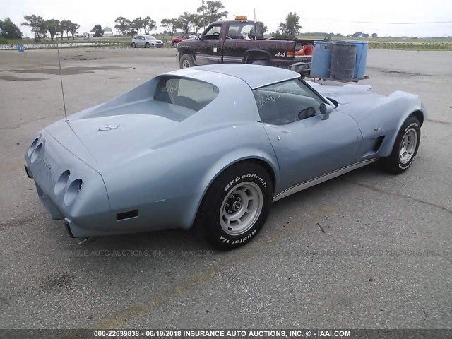 1Z37X7S423913 - 1977 CHEVY CORVETTE  Light Blue photo 4