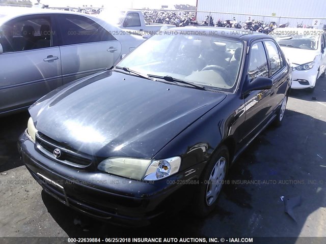 1NXBR12E7YZ352599 - 2000 TOYOTA COROLLA VE/CE/LE BLACK photo 2