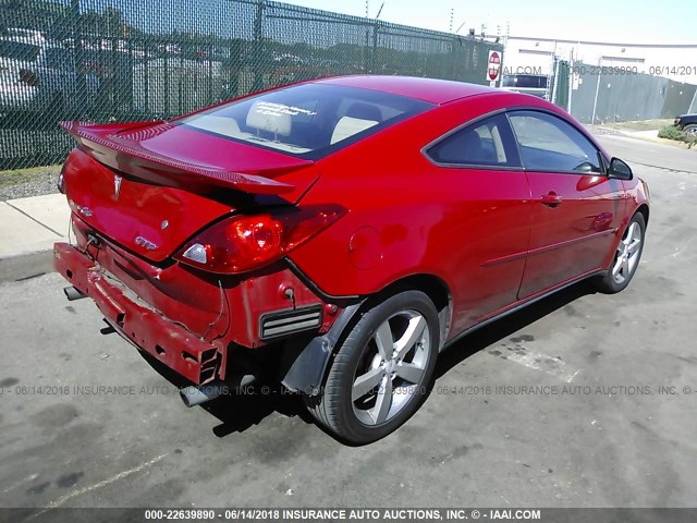 1G2ZM171164125658 - 2006 PONTIAC G6 GTP RED photo 4