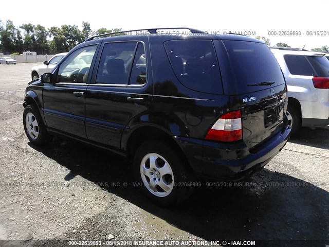 4JGAB57E73A448694 - 2003 MERCEDES-BENZ ML 350 BLACK photo 3