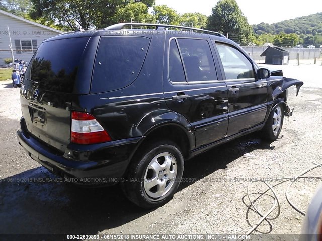 4JGAB57E73A448694 - 2003 MERCEDES-BENZ ML 350 BLACK photo 4