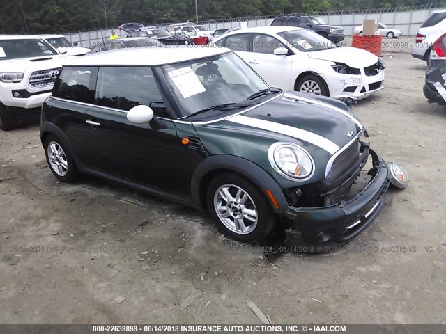 WMWSU3C53CT367951 - 2012 MINI COOPER GREEN photo 1