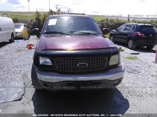 1FMRU17L01LA24005 - 2001 FORD EXPEDITION EDDIE BAUER BURGUNDY photo 6