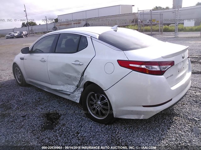 KNAGM4AD6D5057269 - 2013 KIA OPTIMA HYBRID WHITE photo 3