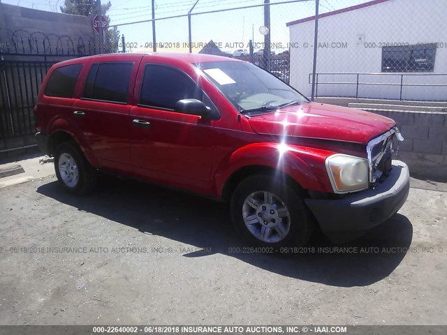 1D4HD38N34F210669 - 2004 DODGE DURANGO ST RED photo 1