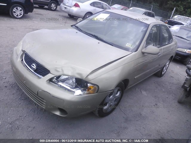 3N1CB51D33L801909 - 2003 NISSAN SENTRA XE/GXE GOLD photo 2