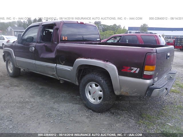 2GTEK19T0Y1228504 - 2000 GMC NEW SIERRA K1500 MAROON photo 3