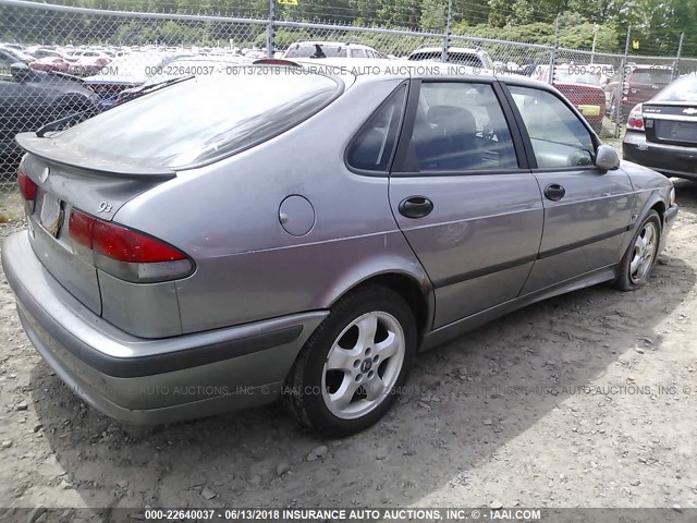 YS3DF58K412052863 - 2001 SAAB 9-3 SE GRAY photo 4