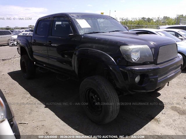 5TELU42N36Z222736 - 2006 TOYOTA TACOMA DOUBLE CAB BLACK photo 1