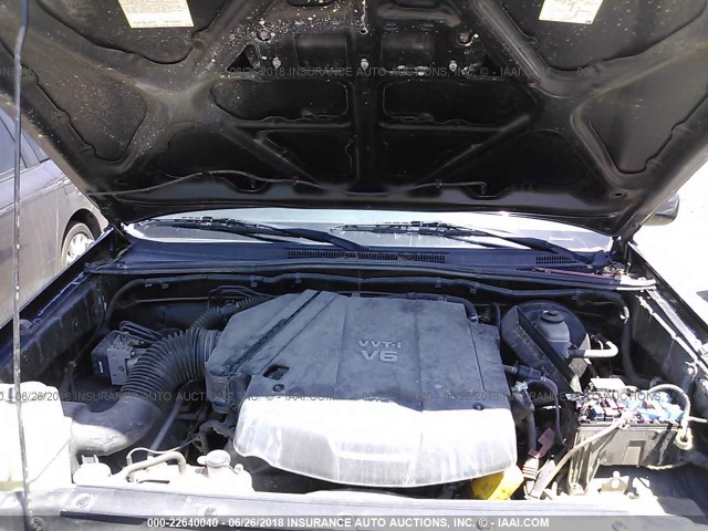 5TELU42N36Z222736 - 2006 TOYOTA TACOMA DOUBLE CAB შავი ფოტო 10