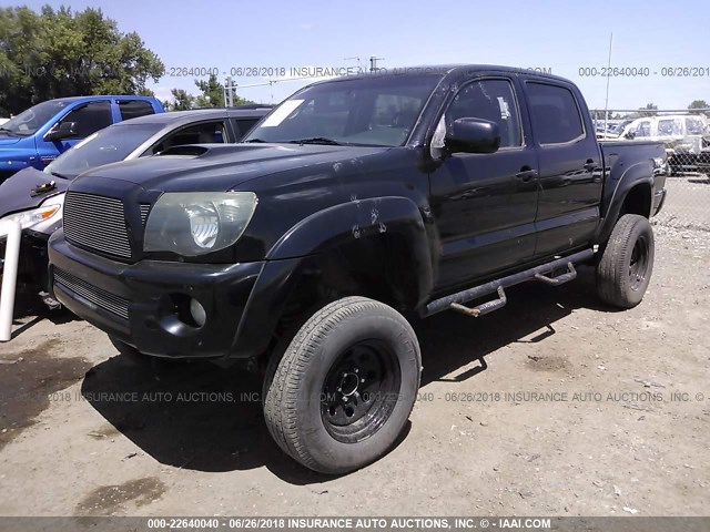 5TELU42N36Z222736 - 2006 TOYOTA TACOMA DOUBLE CAB BLACK photo 2