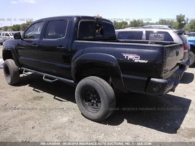 5TELU42N36Z222736 - 2006 TOYOTA TACOMA DOUBLE CAB BLACK photo 3