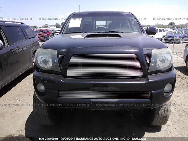 5TELU42N36Z222736 - 2006 TOYOTA TACOMA DOUBLE CAB BLACK photo 6