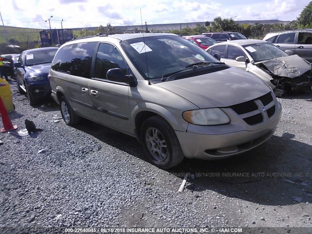 2B4GP44302R510859 - 2002 DODGE GRAND CARAVAN SPORT GOLD photo 1