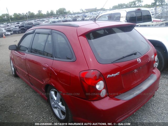 JM1BJ245631164939 - 2003 MAZDA PROTEGE PR5 RED photo 3