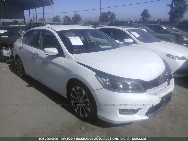 1HGCR2F58FA259857 - 2015 HONDA ACCORD SPORT თეთრი ფოტო 1