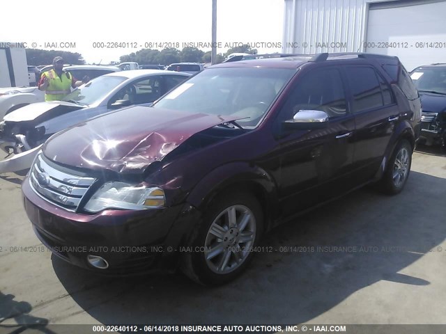 1FMDK06W48GA15588 - 2008 FORD TAURUS X LIMITED MAROON photo 2