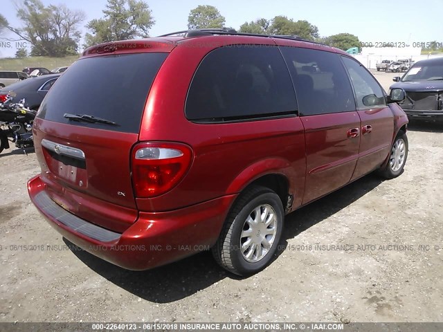 2C4GP74LX3R157679 - 2003 CHRYSLER TOWN & COUNTRY EX RED photo 4