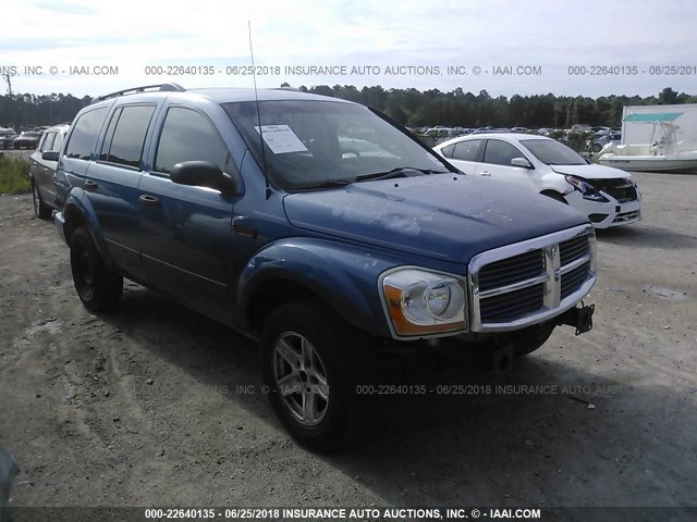 1D4HD48N66F154459 - 2006 DODGE DURANGO SLT BLUE photo 1