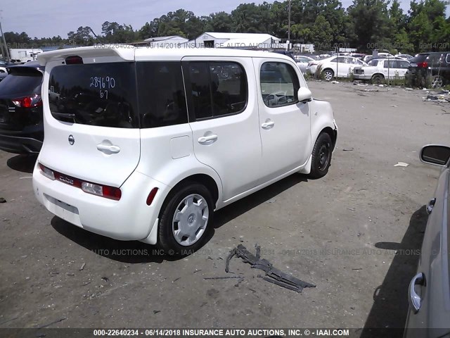 JN8AZ2KR2CT254785 - 2012 NISSAN CUBE S/SL/KROM WHITE photo 4