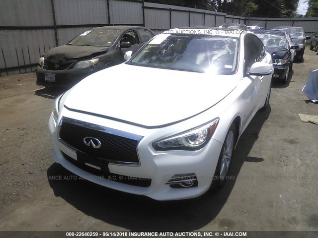 JN1BV7AP9FM340850 - 2015 INFINITI Q50 PREMIUM/SPORT WHITE photo 2